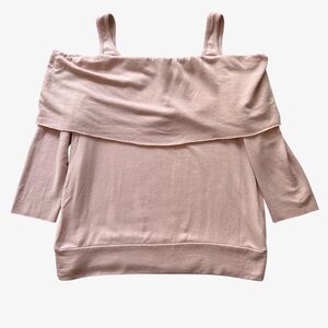 Bailey 44 Women’s Cold Shoulder 3/4 Sleeve Modal Sweater, Blush Pink, Medium